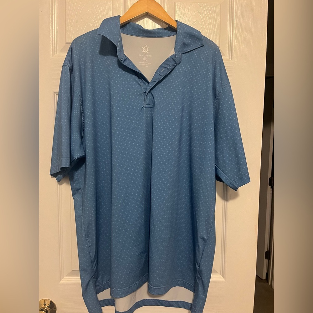 Turtleson Classic Blue Golf Polo Shirt for Men size XL